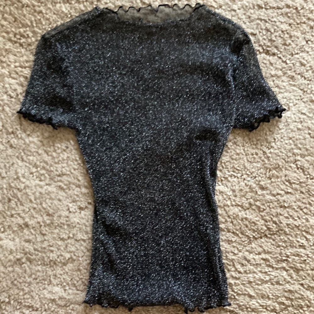 see through sparkly shirt